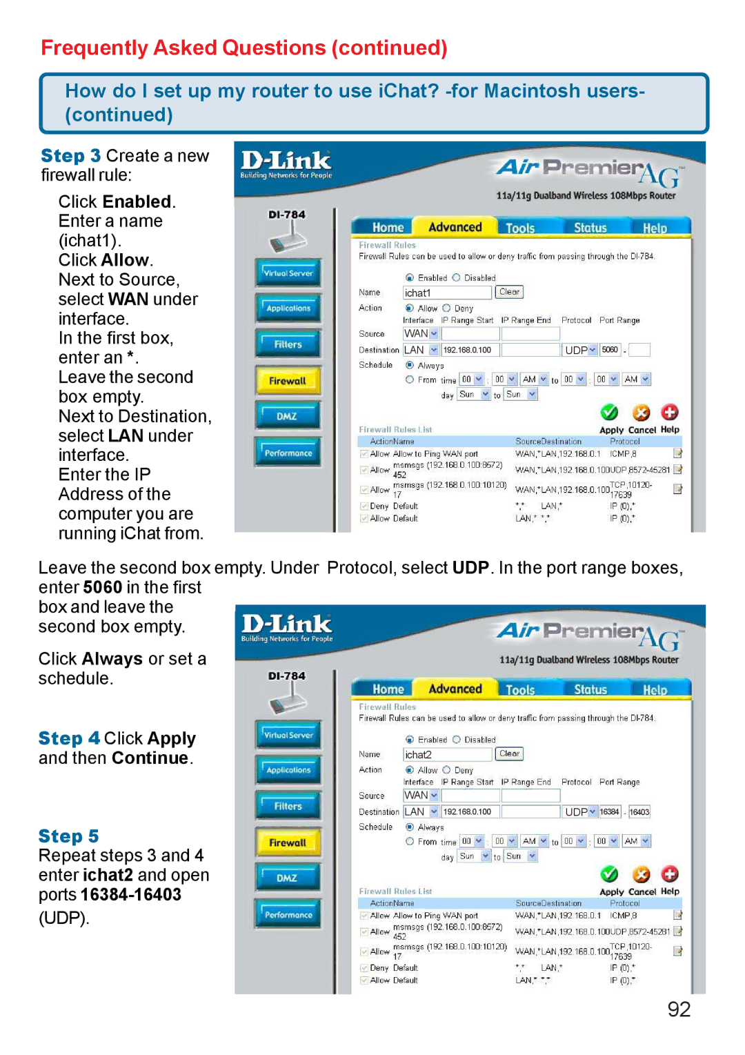 D-Link AG DI-784 manual Step 