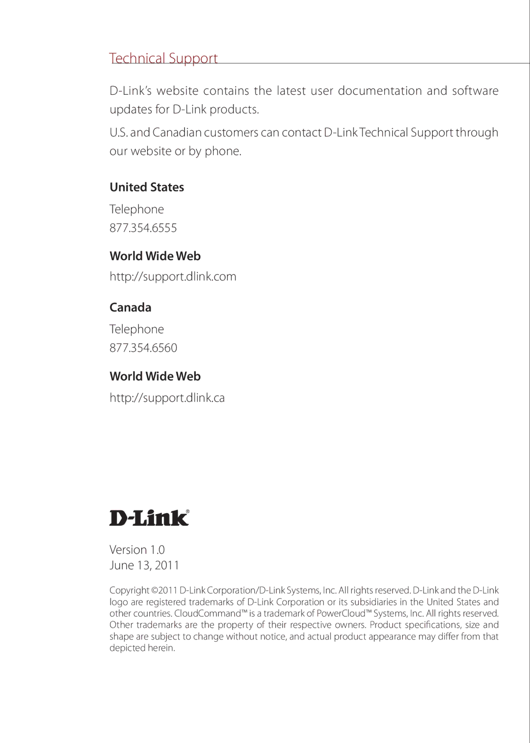 D-Link airpremier n dual band poe access point manual Technical Support, Http//support.dlink.ca Version June 13 