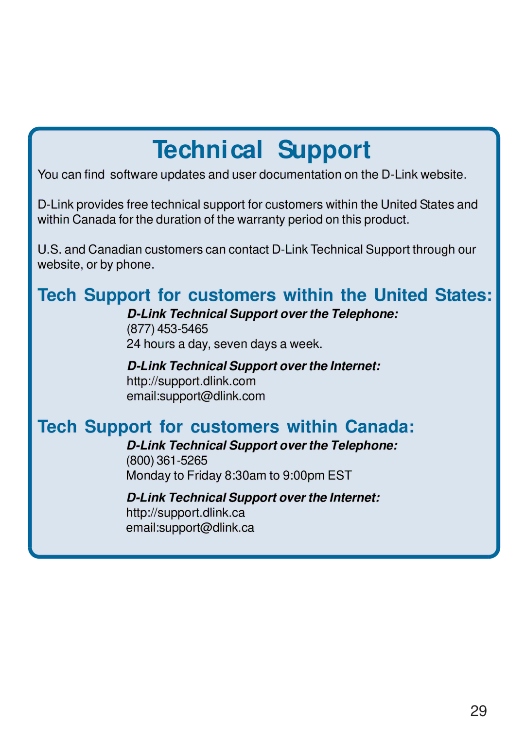 D-Link D-Link DKVM-16 manual Technical Support 