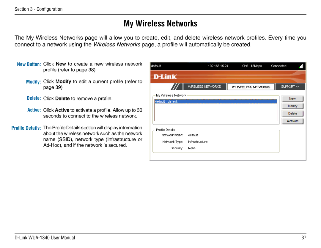 D-Link d-link wireless manual My Wireless Networks 