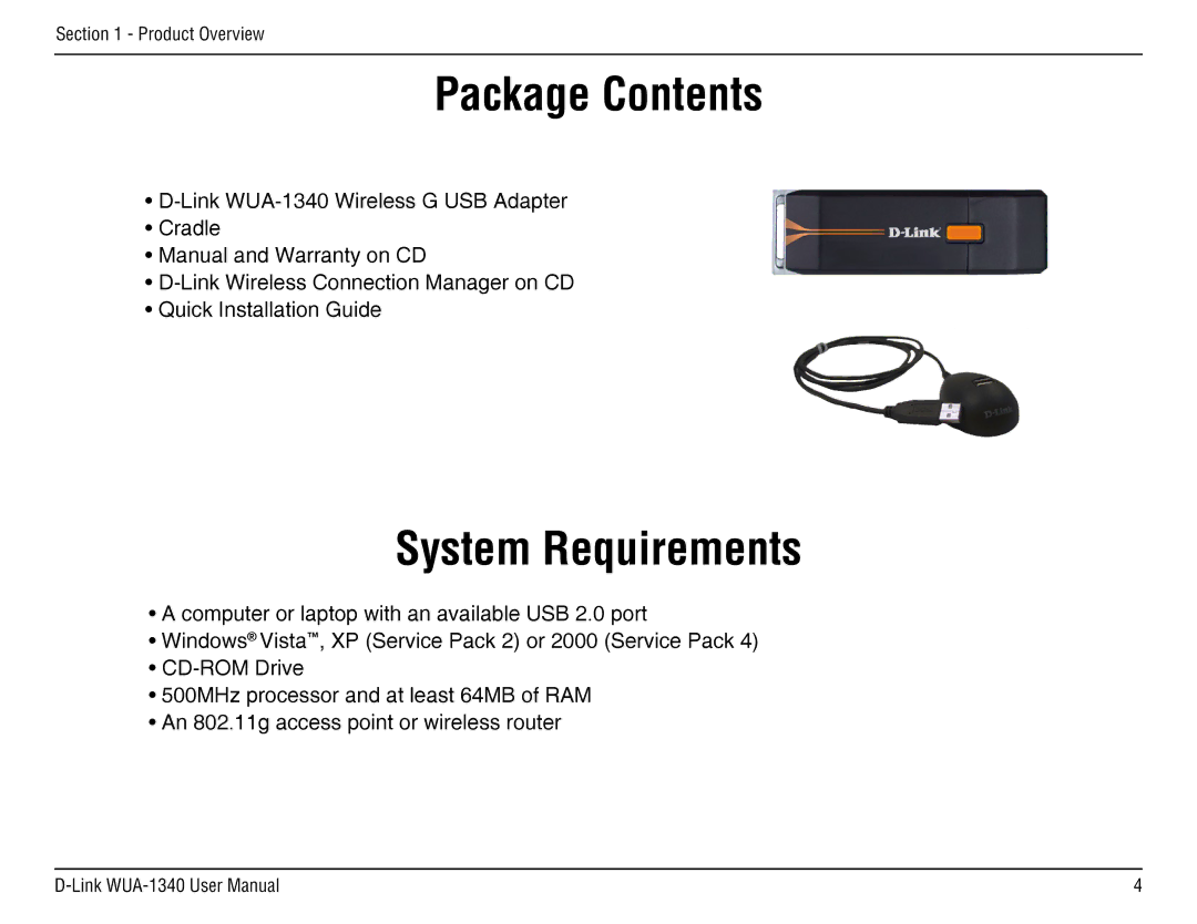 D-Link d-link wireless manual Package Contents, System Requirements 