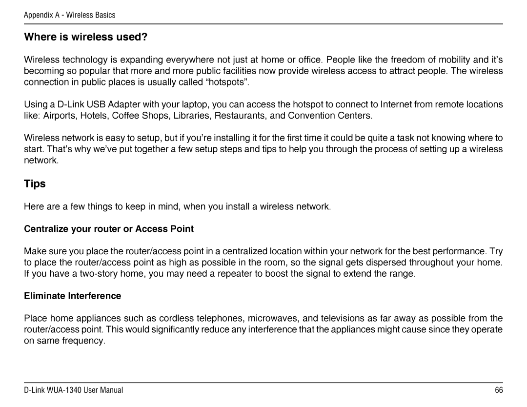 D-Link d-link wireless manual Centralize your router or Access Point, Eliminate Interference 