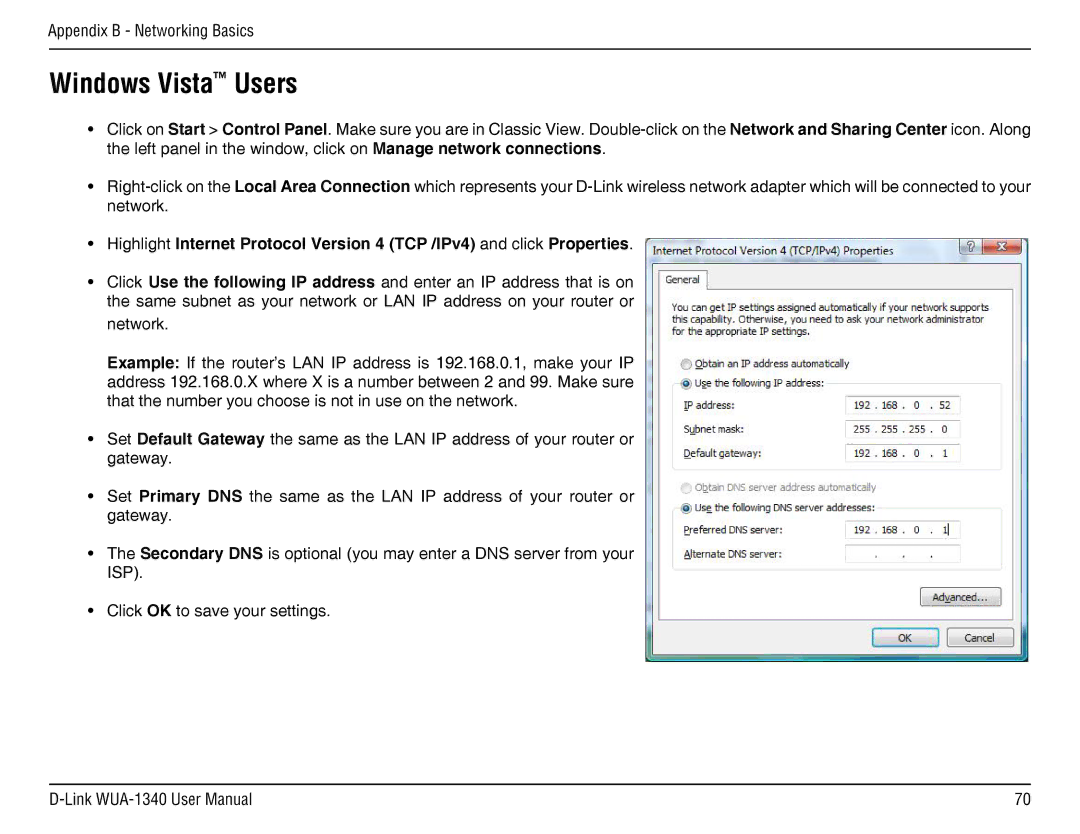 D-Link d-link wireless manual Windows Vista Users 