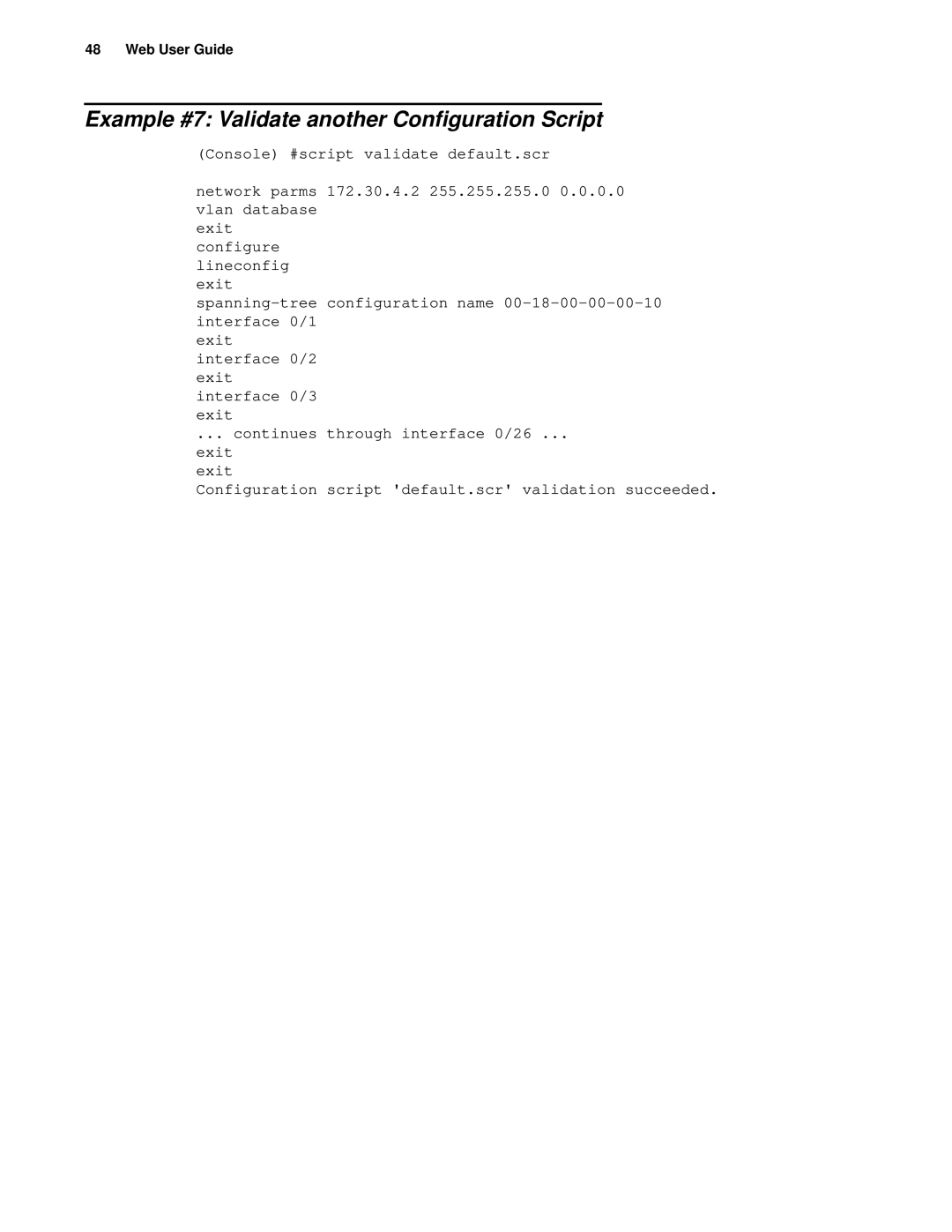 D-Link d-link manual Example #7 Validate another Configuration Script 