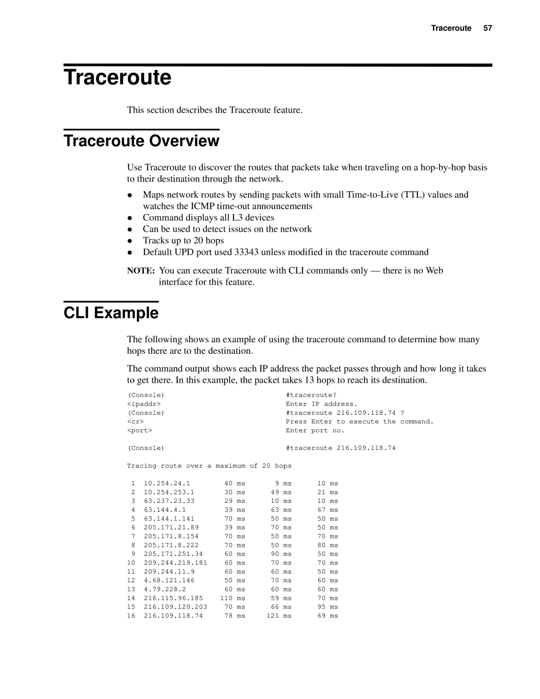 D-Link d-link manual Traceroute Overview, CLI Example 