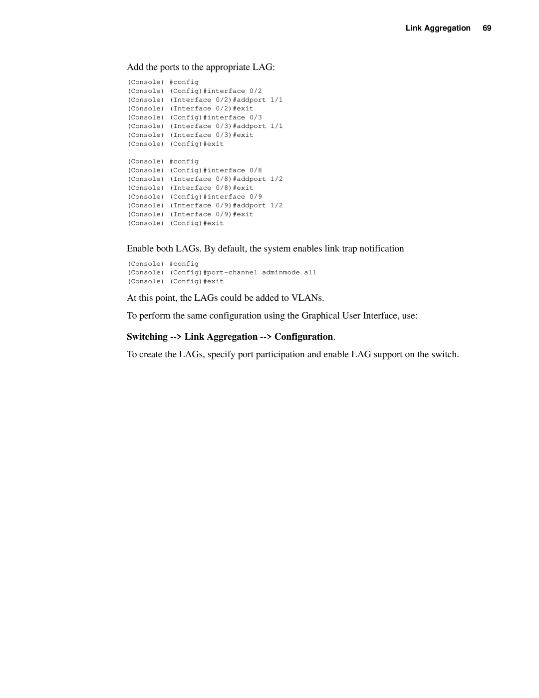 D-Link d-link manual Switching -- Link Aggregation -- Configuration 