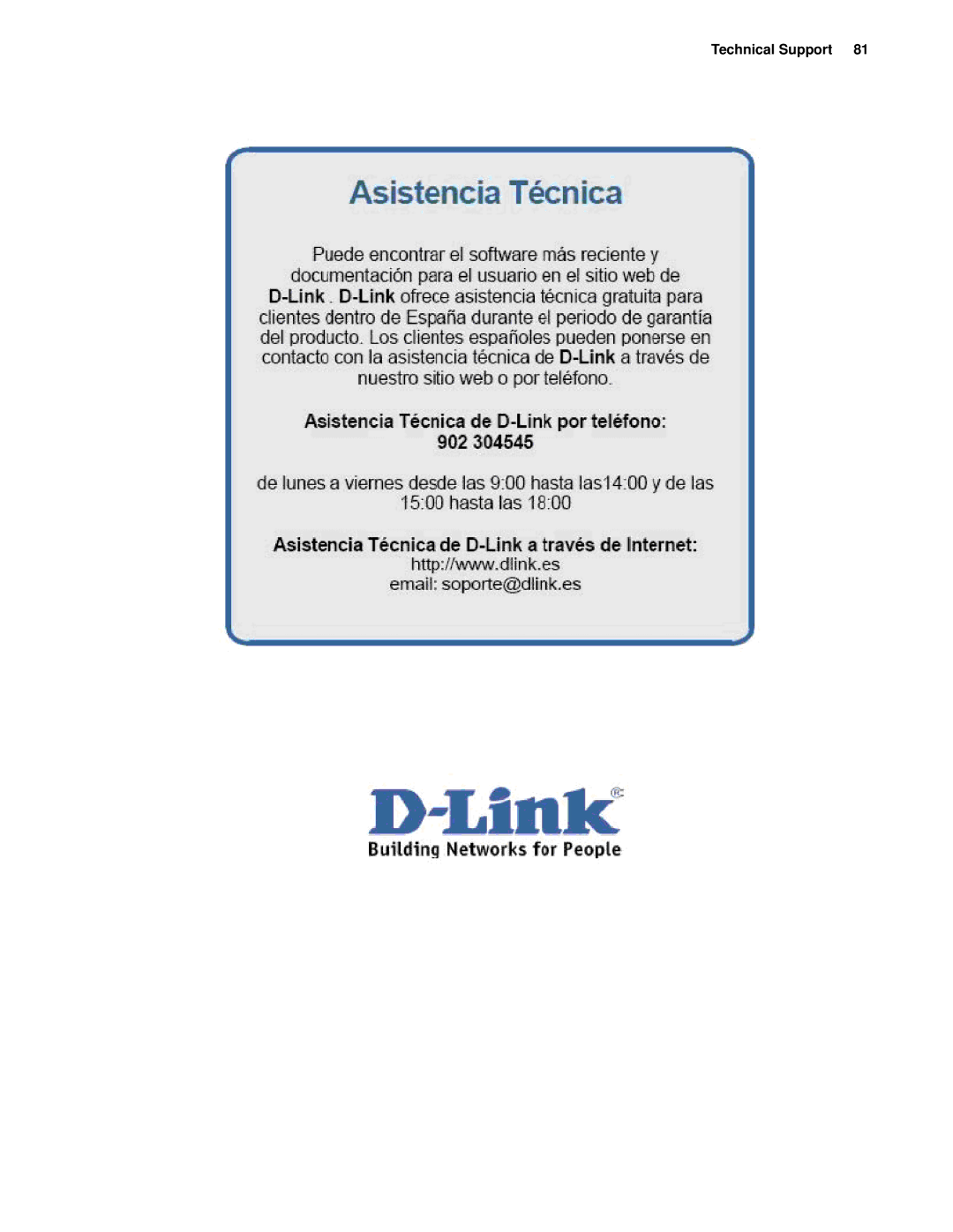 D-Link d-link manual Technical Support 