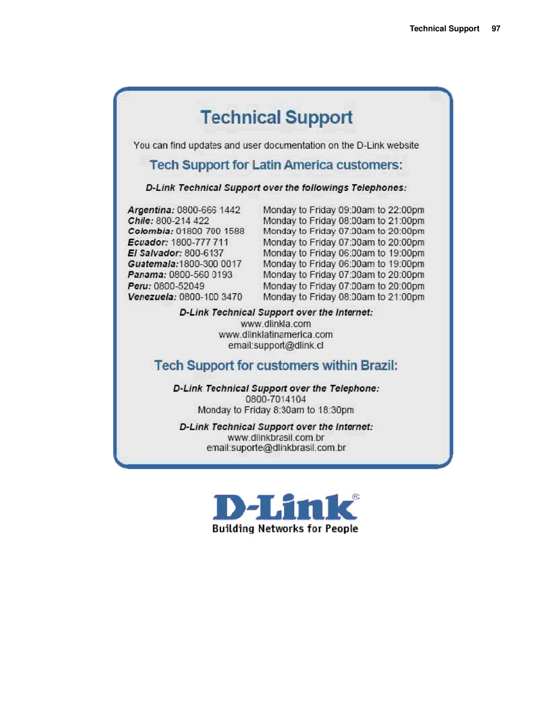 D-Link d-link manual Technical Support 