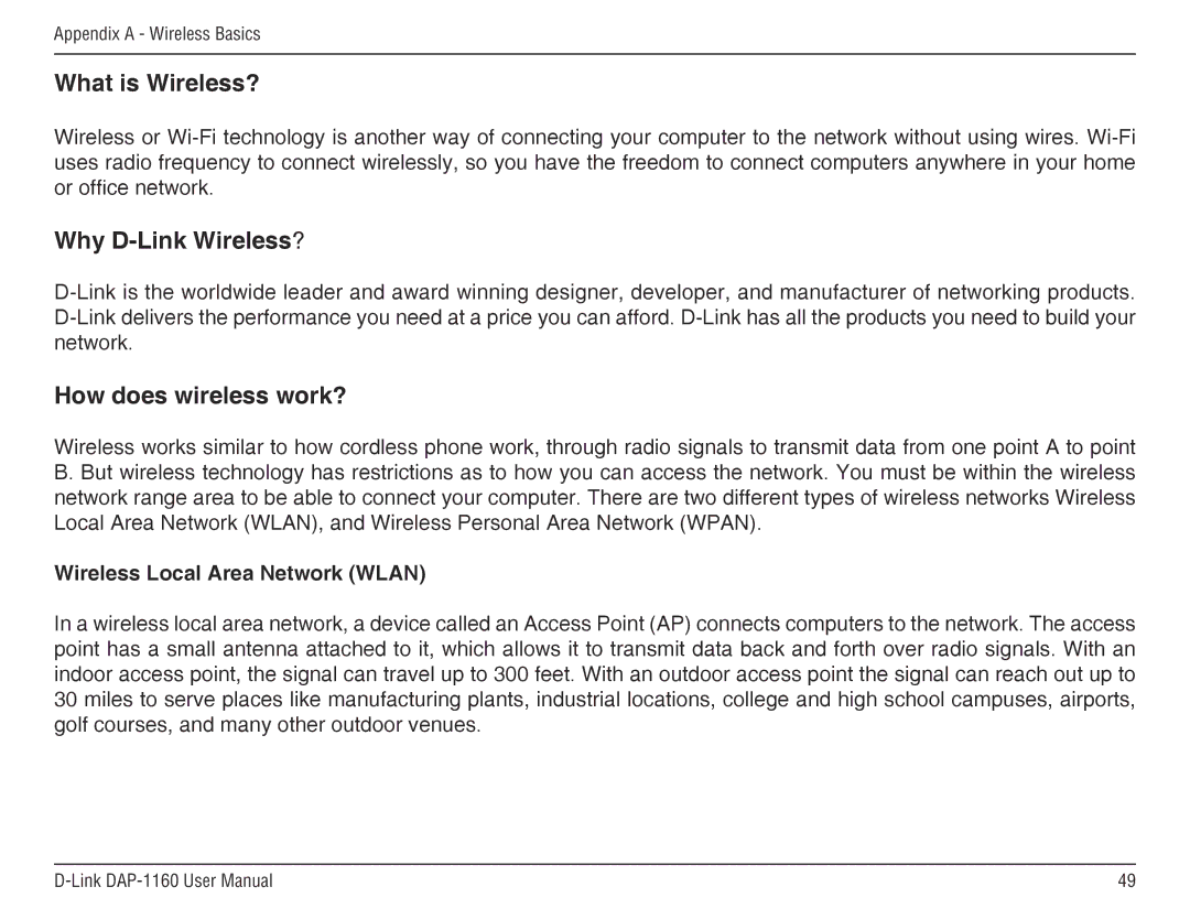 D-Link DAP-1160 manual What is Wireless?, Wireless Local Area Network Wlan 