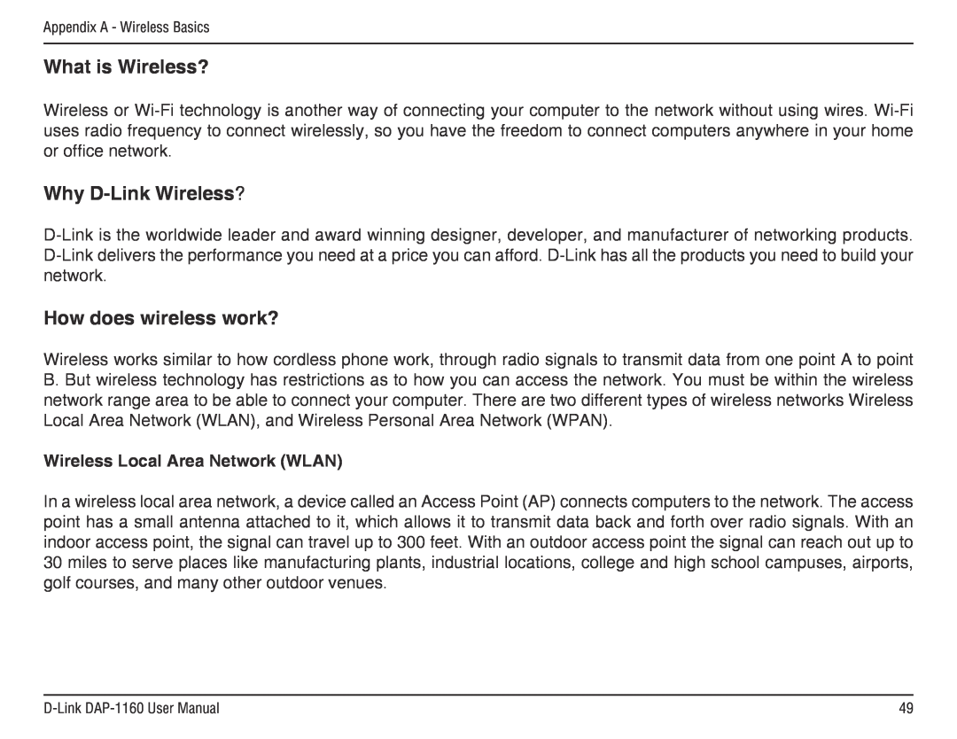 D-Link DAP-1160 manual What is Wireless?, Why D-Link Wireless?, How does wireless work?, Wireless Local Area Network WLAN 