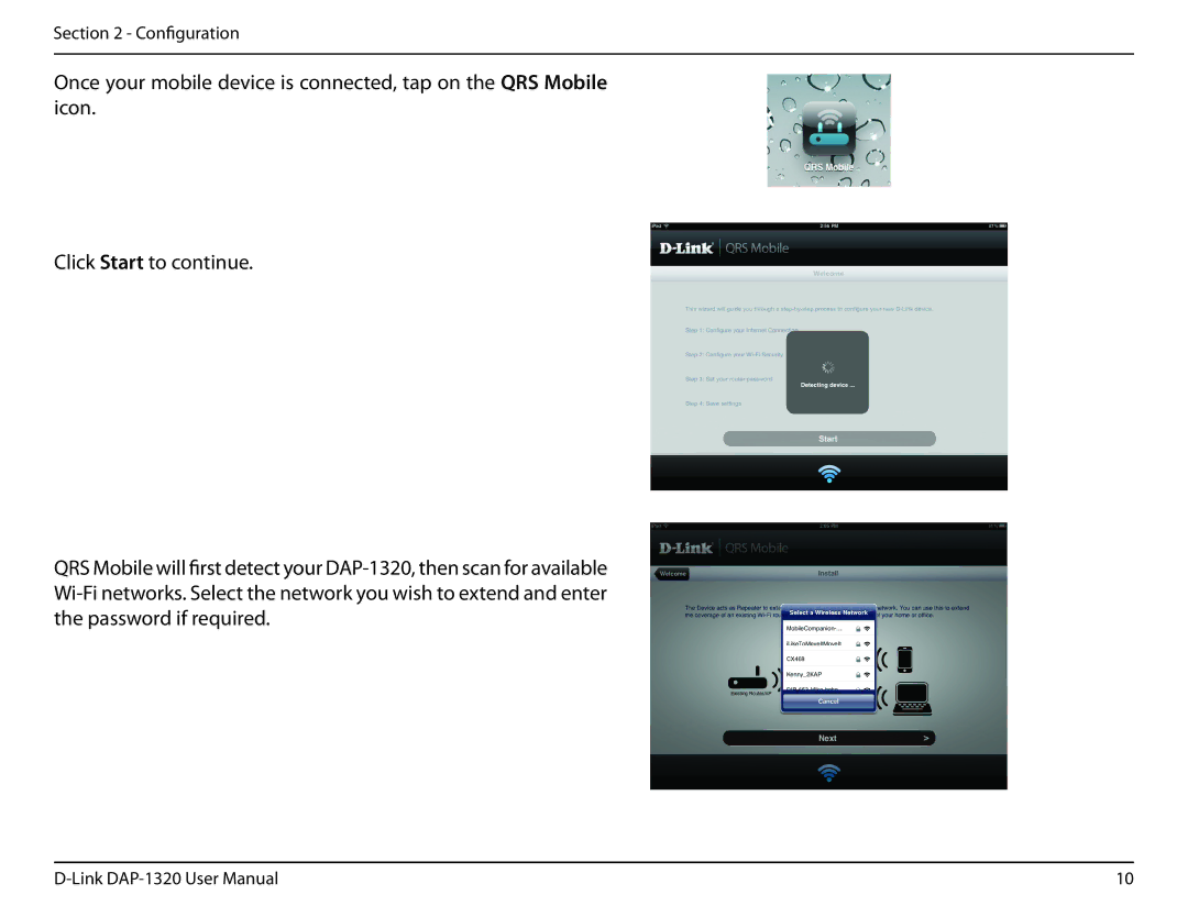 D-Link dap-1320 user manual Configuration 