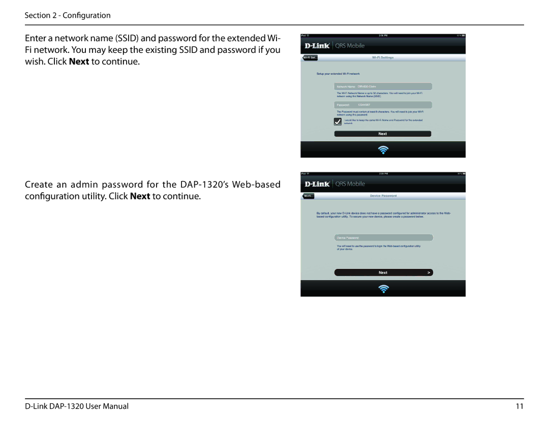 D-Link dap-1320 user manual Configuration 