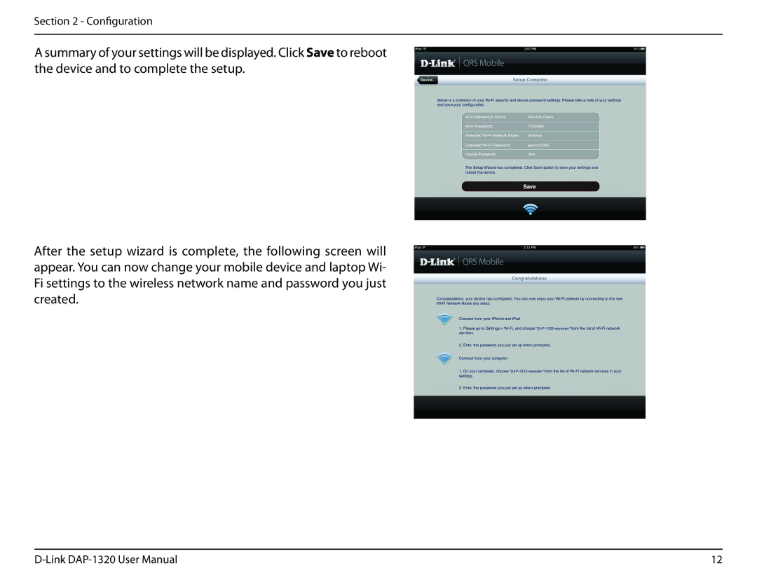 D-Link dap-1320 user manual Configuration 