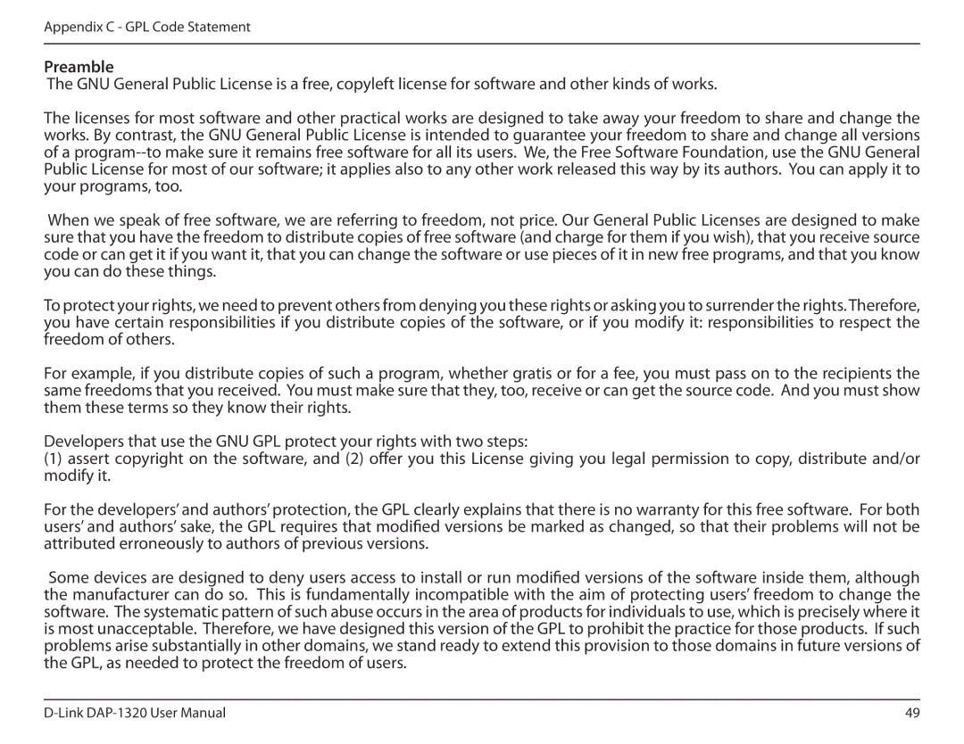 D-Link dap-1320 user manual Preamble 