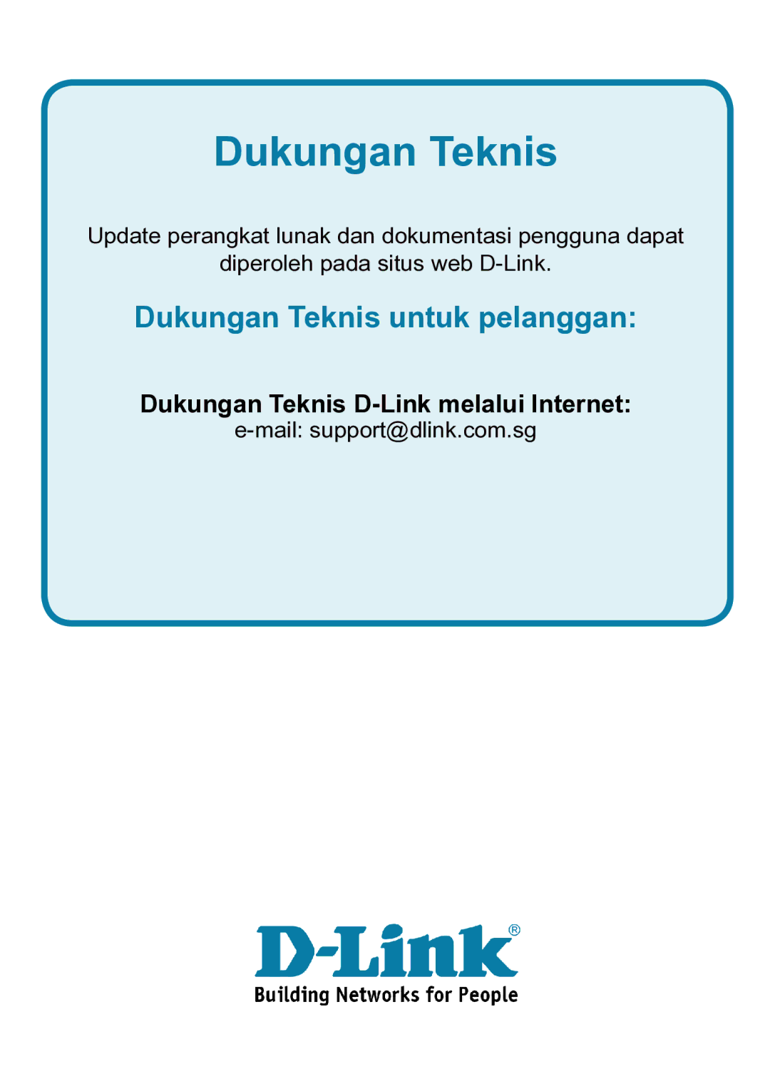 D-Link DAP-1353 manual Dukungan Teknis 