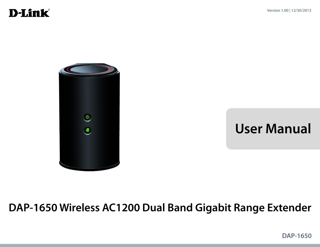 D-Link user manual DAP-1650 Wireless AC1200 Dual Band Gigabit Range Extender 