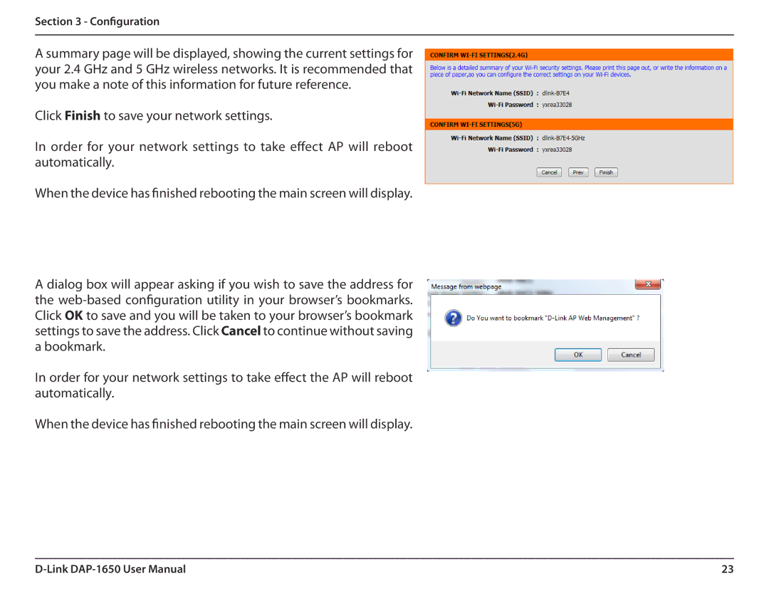 D-Link DAP-1650 user manual Configuration 