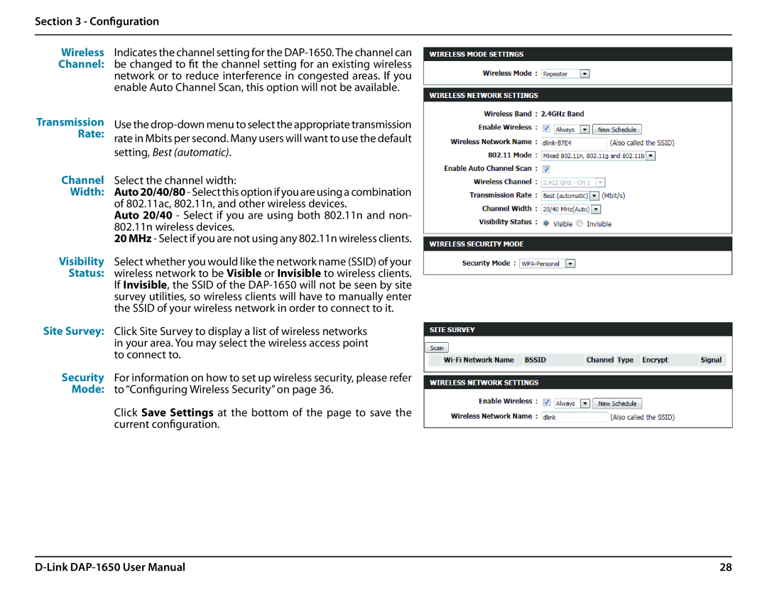 D-Link DAP-1650 user manual Wireless Channel, Setting, Best automatic 