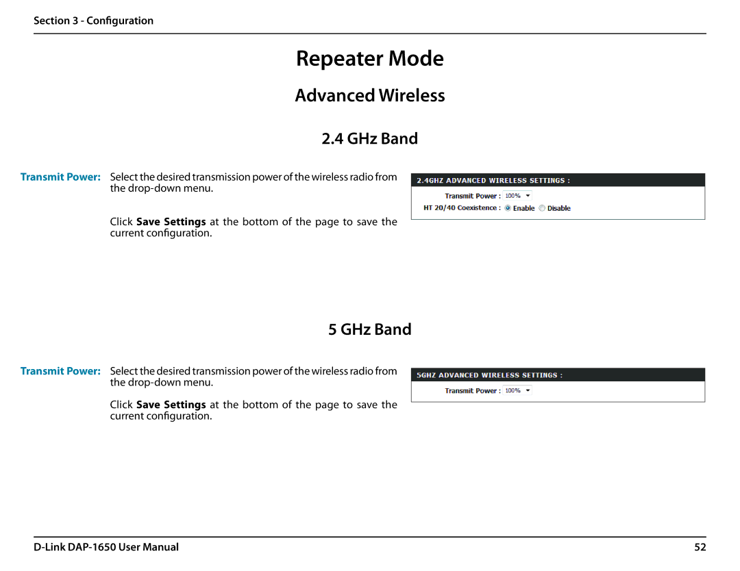 D-Link DAP-1650 user manual Repeater Mode 