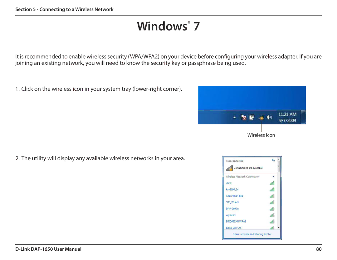 D-Link DAP-1650 user manual Windows 