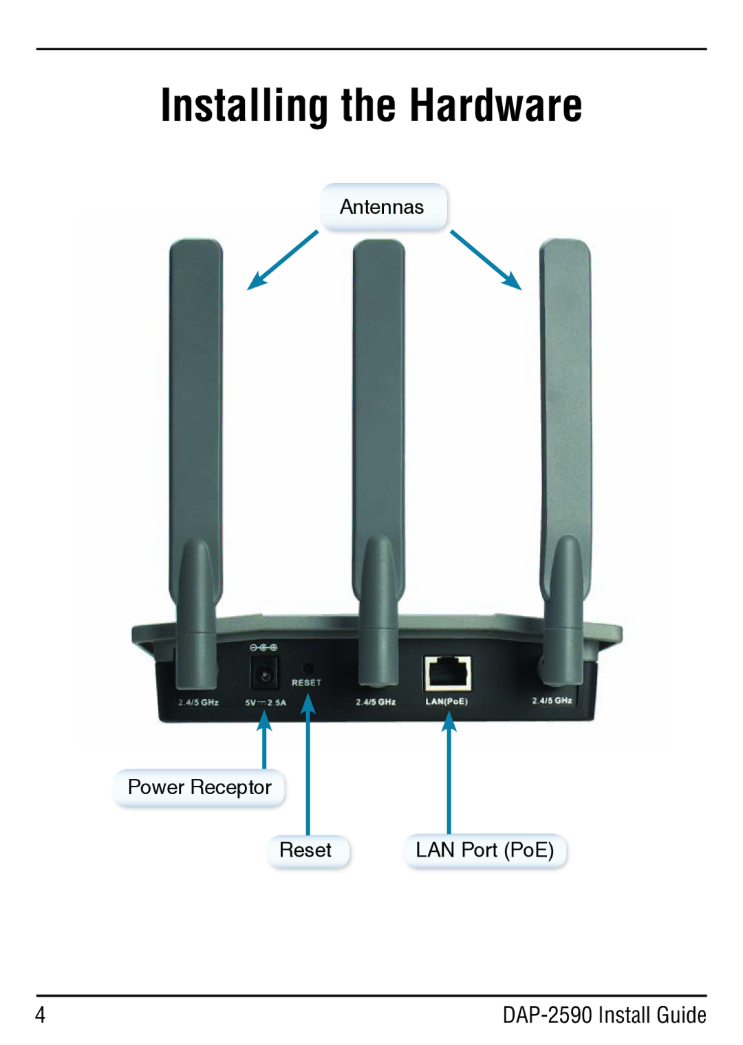 D-Link DAP-2590 manual Installing the Hardware 