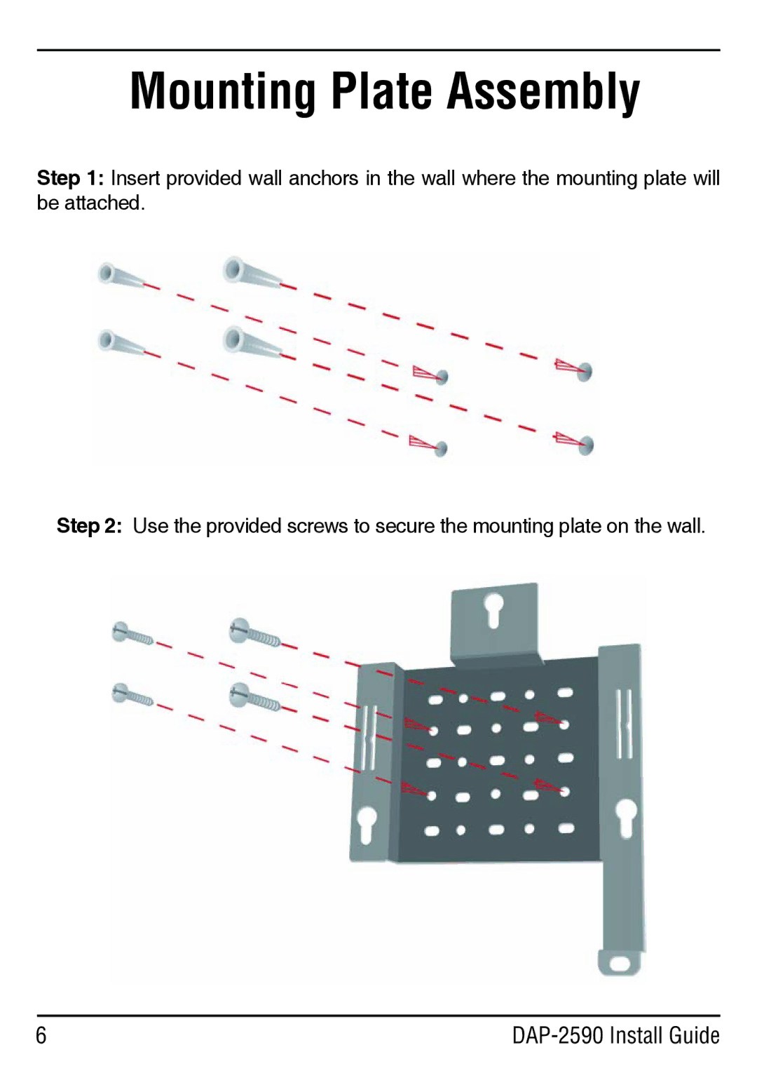 D-Link DAP-2590 manual Mounting Plate Assembly 