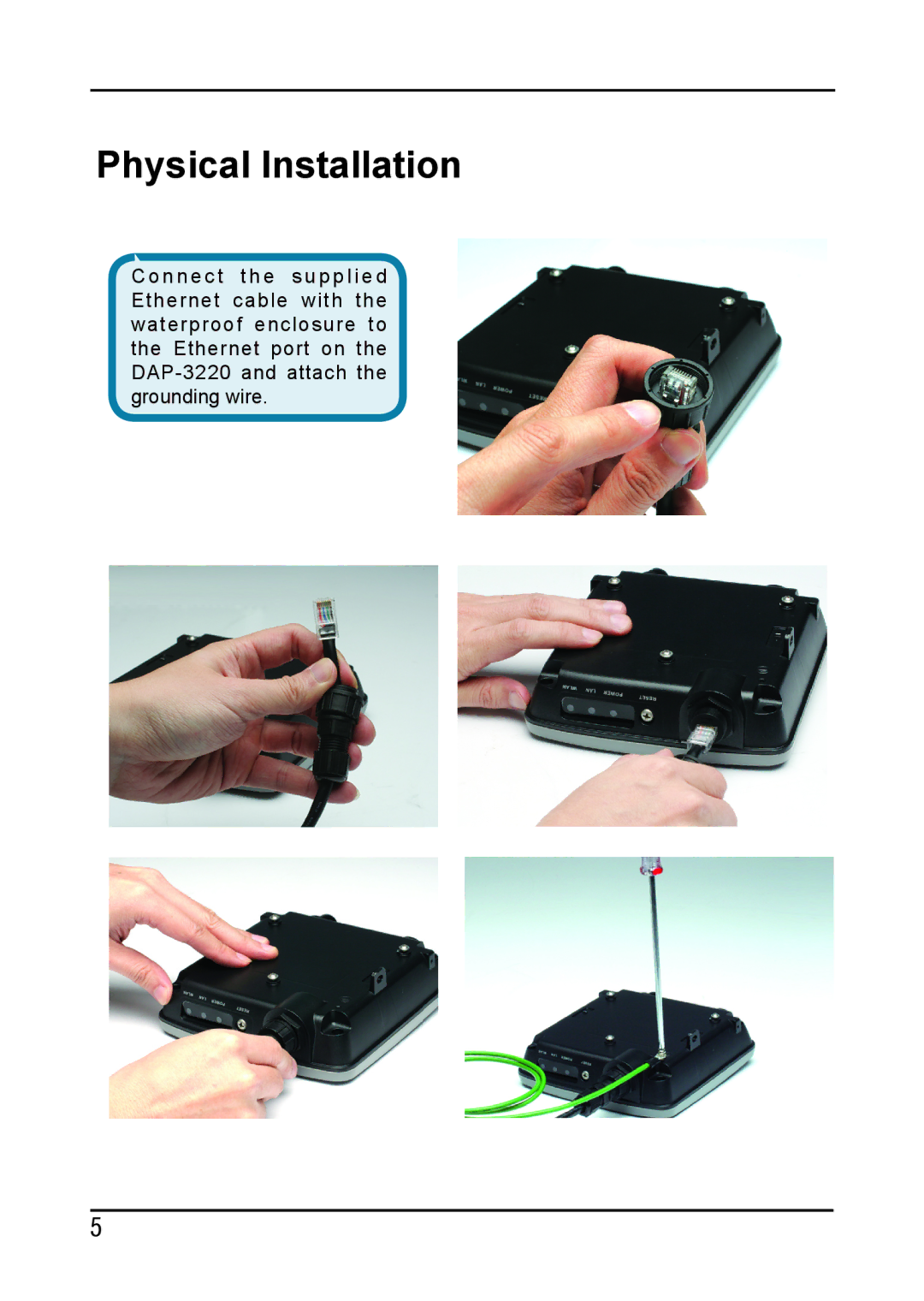 D-Link DAP-3220 manual Physical Installation 