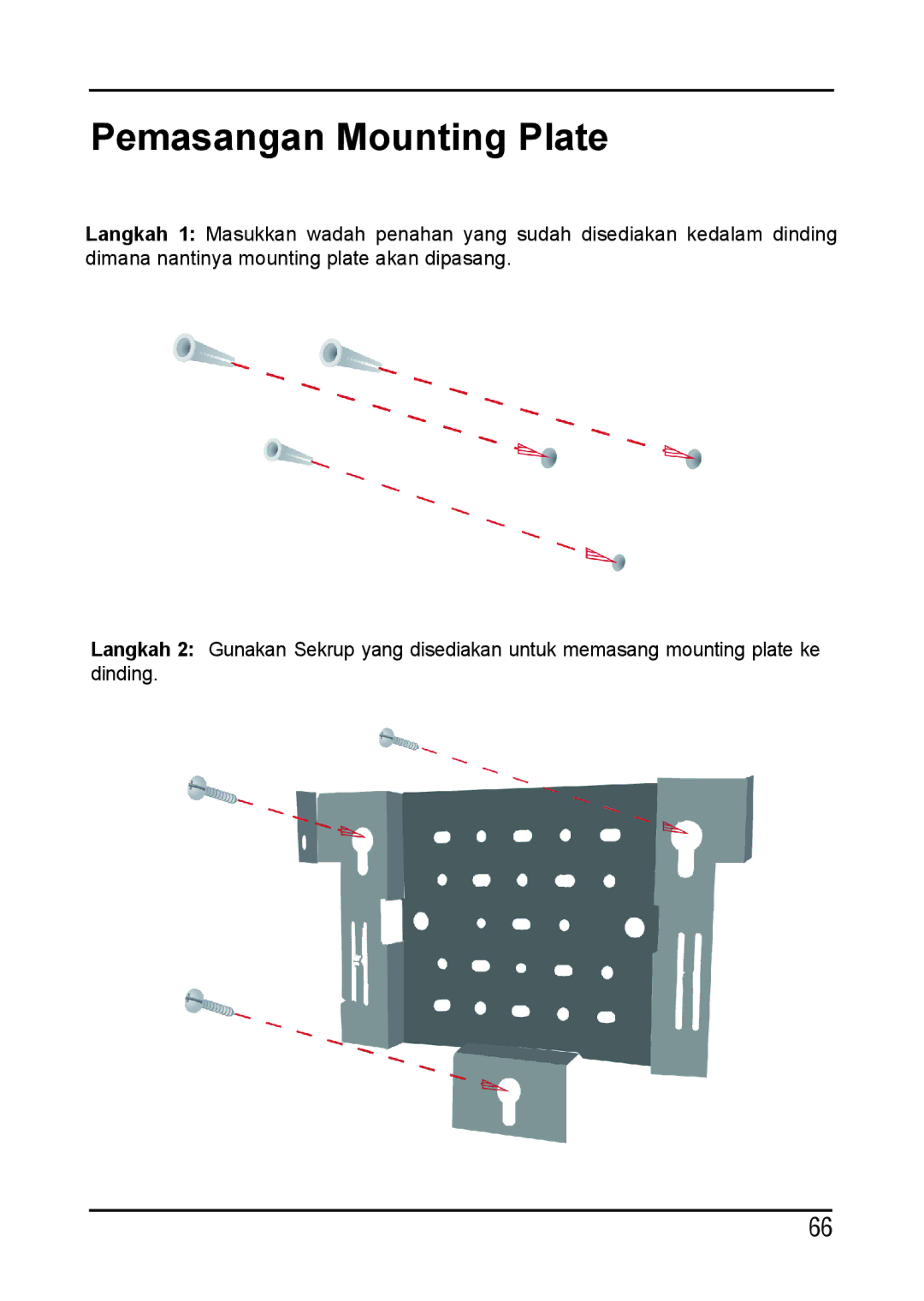 D-Link DAP-3220 manual Pemasangan Mounting Plate 