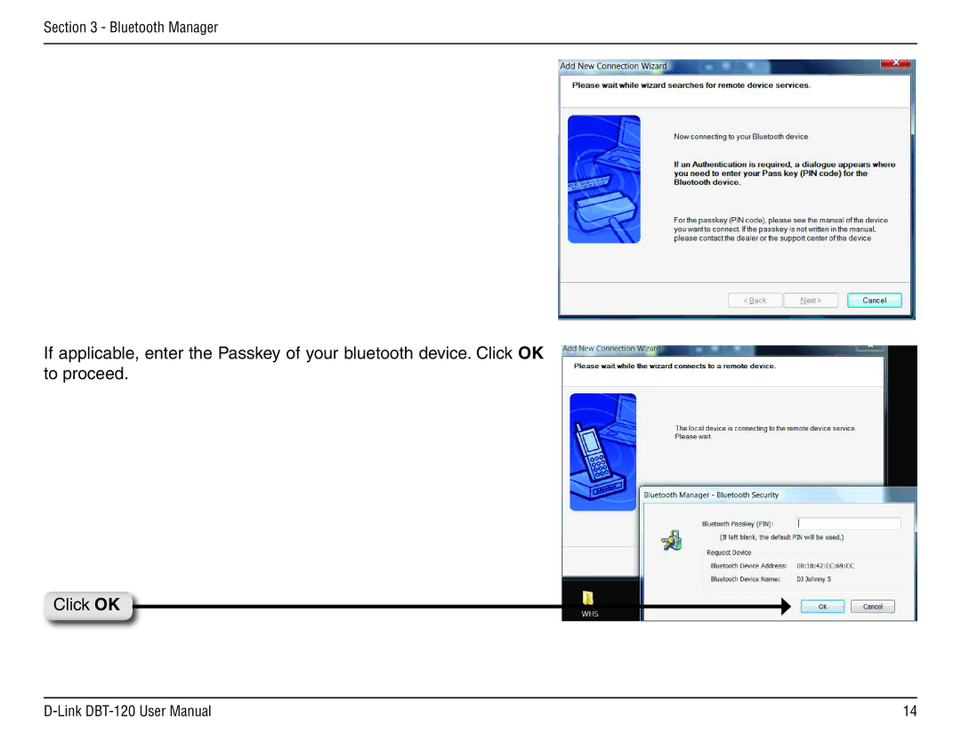 D-Link dbt-120 manual Bluetooth Manager 