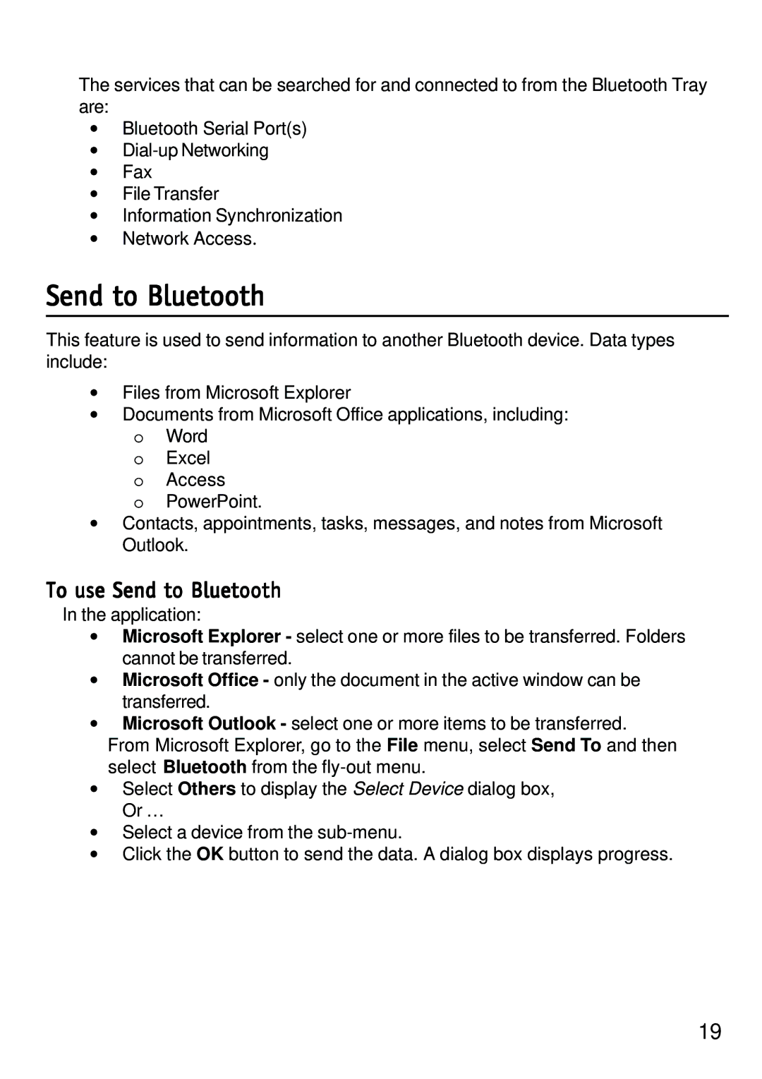 D-Link dbt-120 manual To use Send to Bluetooth 