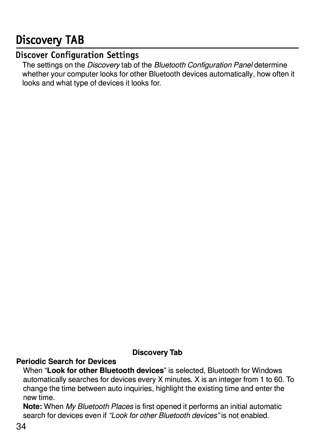 D-Link dbt-120 manual Discovery TAB, Discover Configuration Settings, Discovery Tab Periodic Search for Devices 
