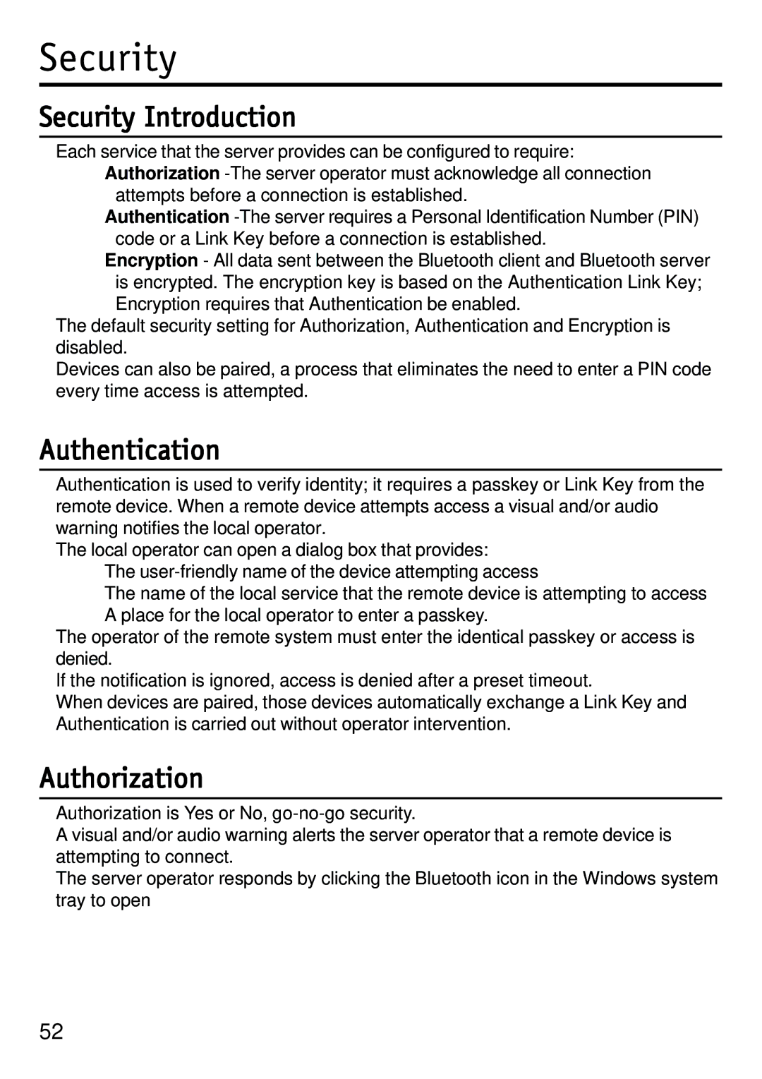 D-Link dbt-120 manual Security Introduction, Authentication, Authorization 