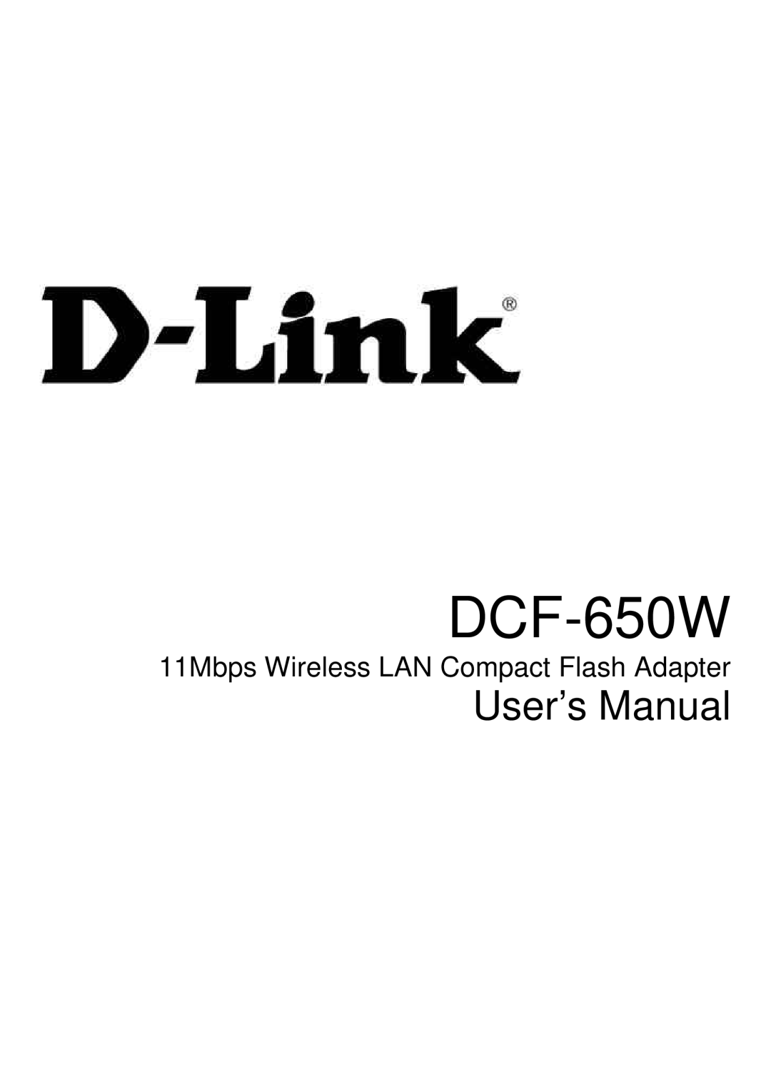 D-Link DCF-650W user manual 