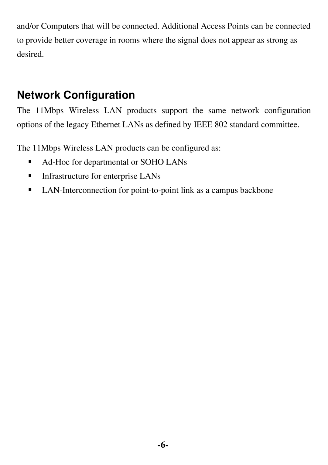 D-Link DCF-650W user manual Network Configuration 