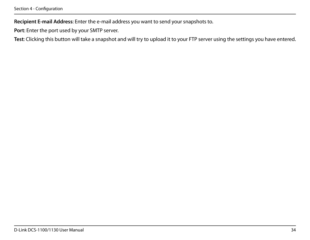 D-Link DCS-1130 manual Configuration 