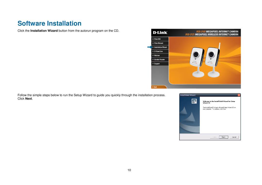 D-Link DCS-2102, DCS-2121 manual Software Installation 