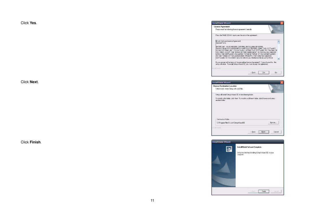 D-Link DCS-2121, DCS-2102 manual Click Yes Click Next Click Finish 