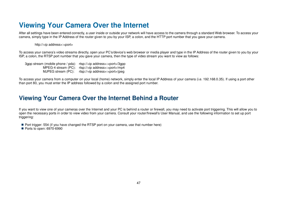 D-Link DCS-2121, DCS-2102 manual Viewing Your Camera Over the Internet Behind a Router 