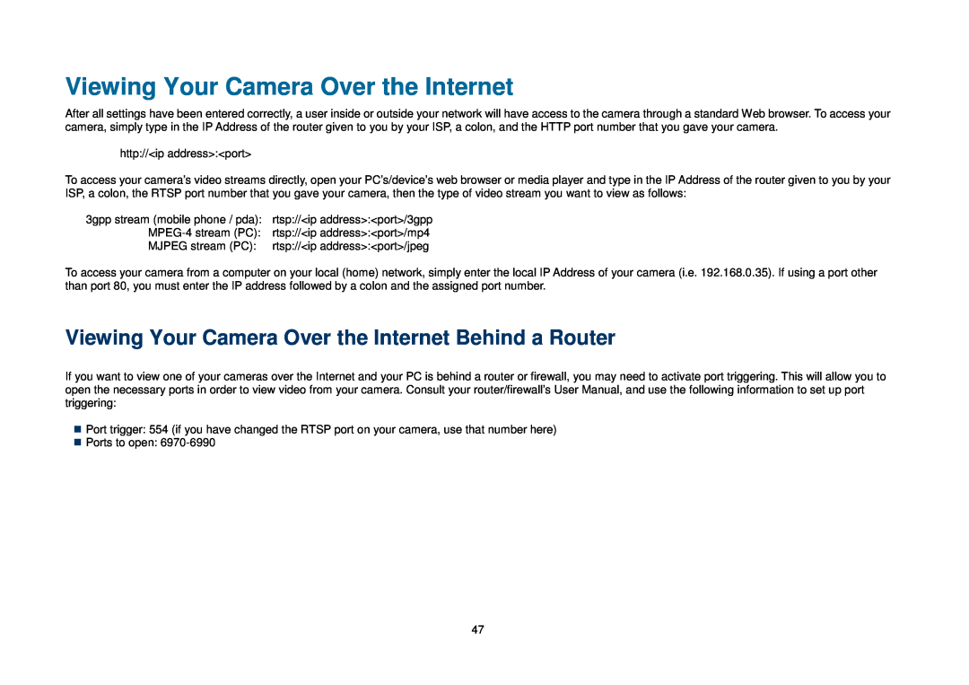 D-Link DCS-2121, DCS-2102 manual Viewing Your Camera Over the Internet Behind a Router 