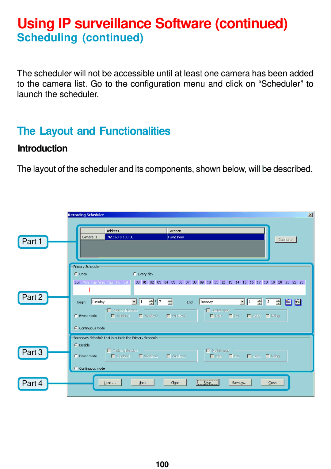 D-Link DCS-5300 manual Scheduling, Layout and Functionalities, Introduction 