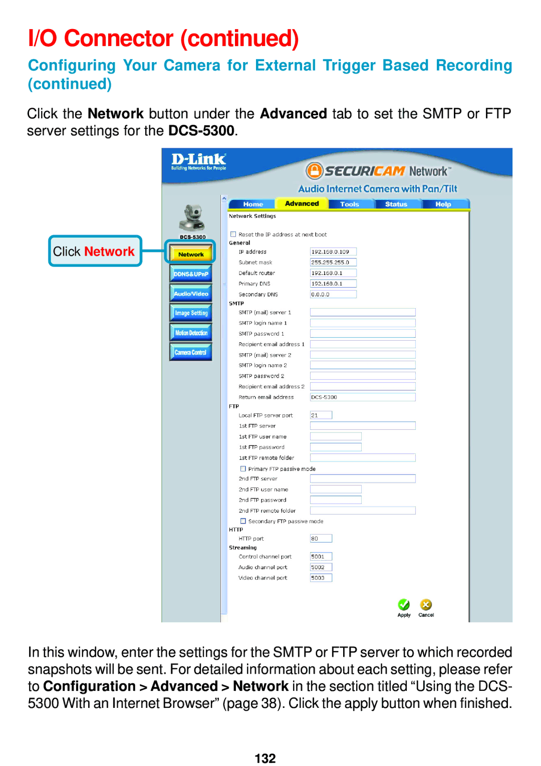 D-Link DCS-5300 manual 132 