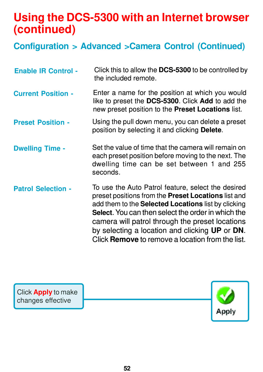 D-Link manual Using the DCS-5300 with an Internet browser 