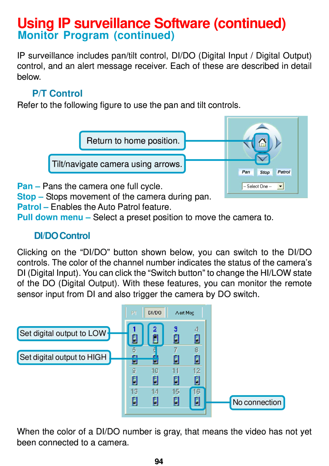 D-Link DCS-5300 manual DI/DO Control 