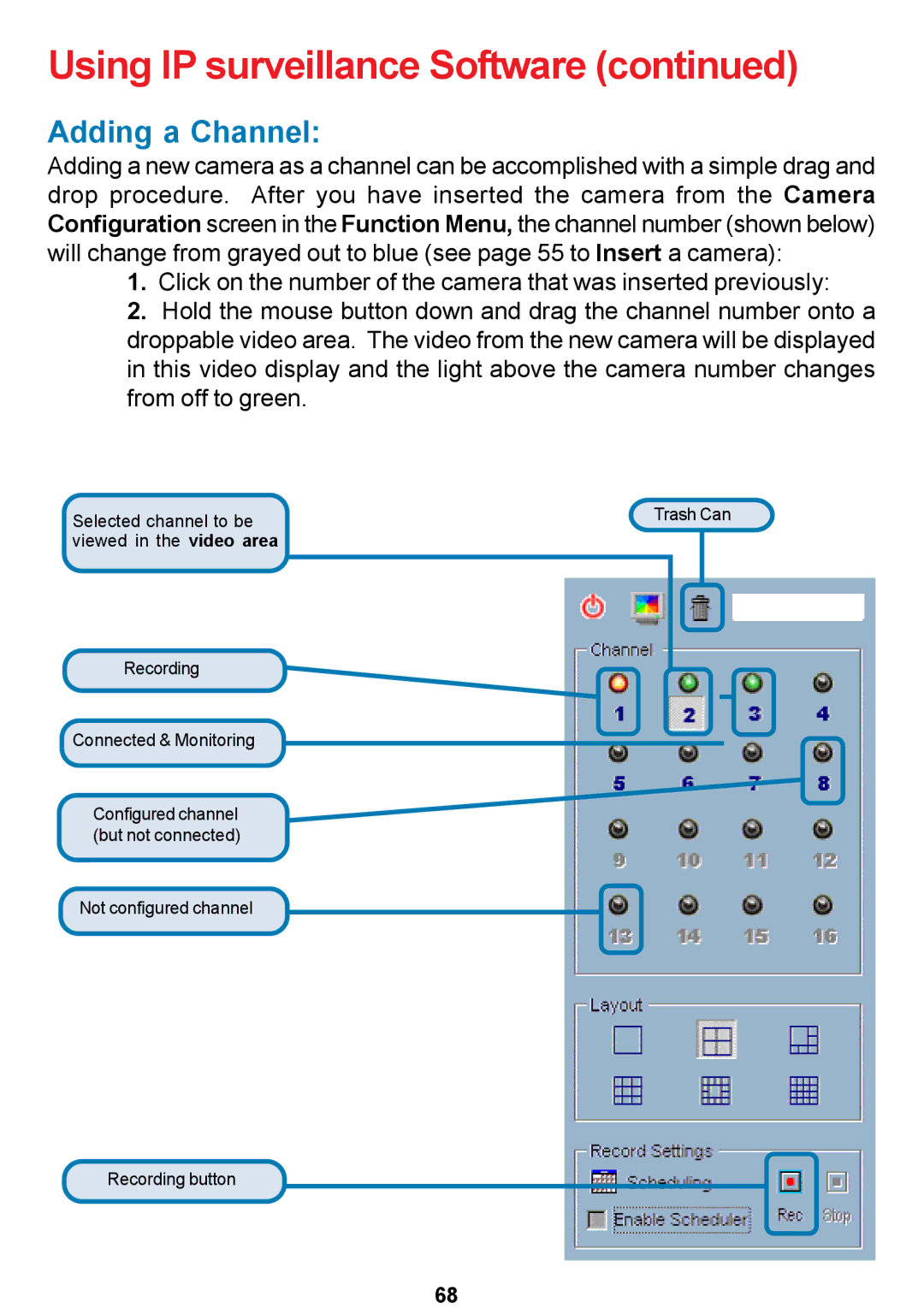 D-Link DCS-5300 manual Adding a Channel 