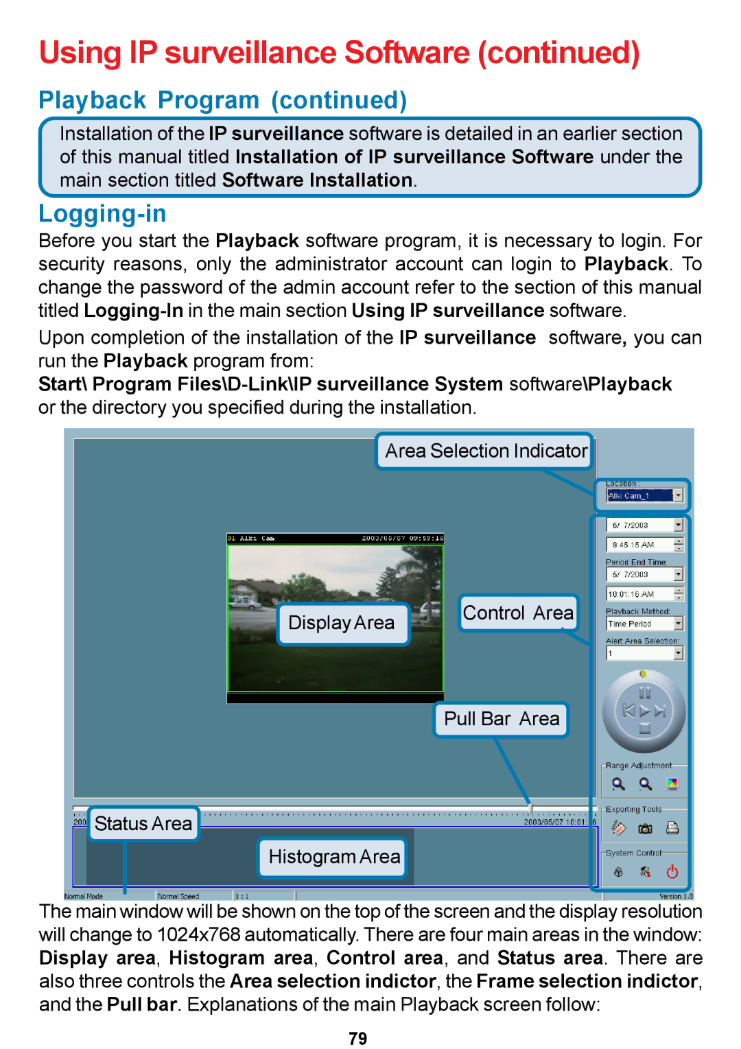 D-Link DCS-5300 manual Logging-in 