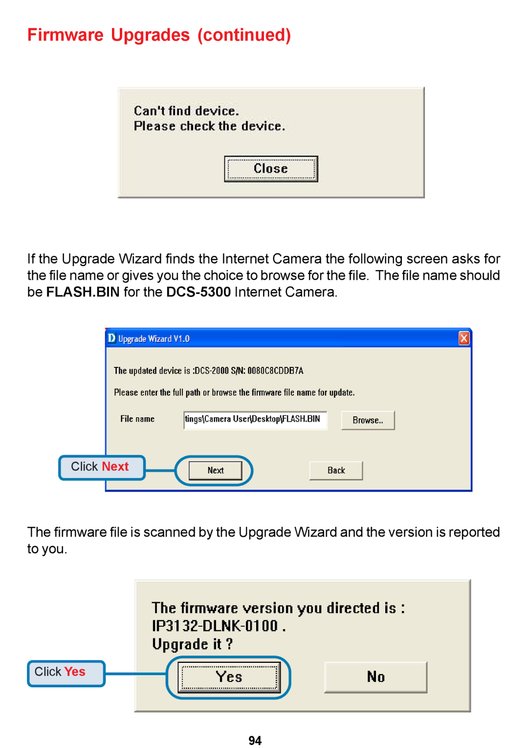 D-Link DCS-5300 manual Firmware Upgrades 