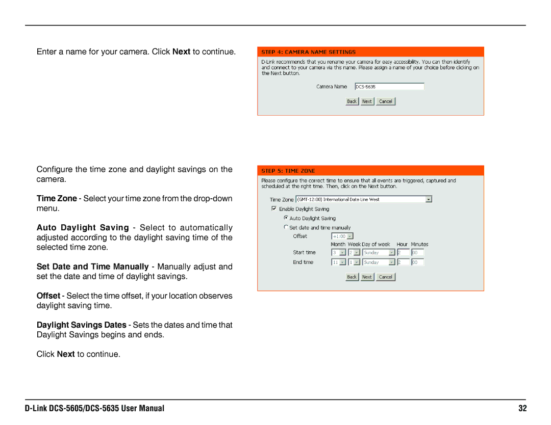 D-Link DCS-5635, DCS-5605 manual 