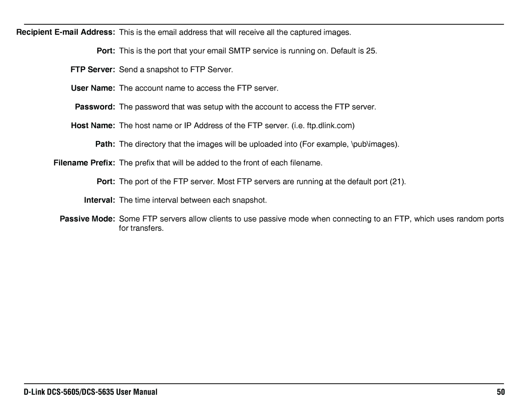 D-Link DCS-5635, DCS-5605 manual 