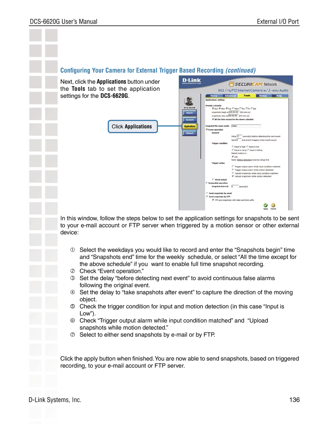 D-Link DCS-6620G manual Link Systems, Inc 136 