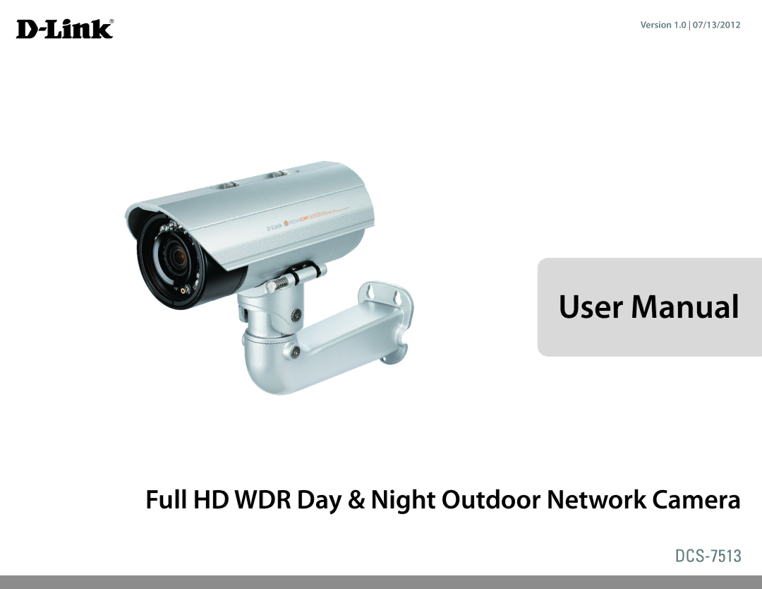 D-Link DCS-7513 user manual Full HD WDR Day & Night Outdoor Network Camera 